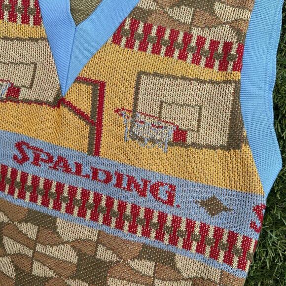 Zara X Spalding Knit Vest Limited Edition Rare V Neck Retro Sporty Streetwear S - Picture 6 of 9
